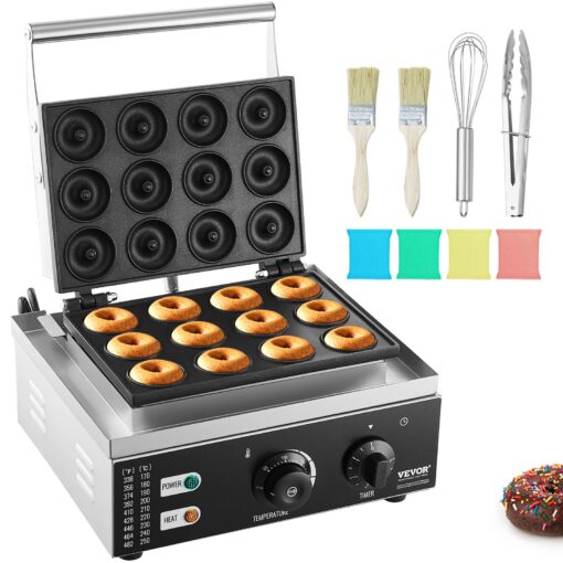 VEVOR 1550W Commercial Electric Donut Maker with Non stick Surface