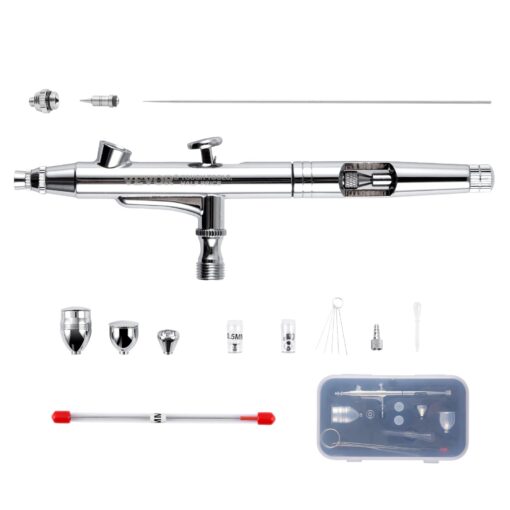 VEVOR Dual Action Airbrush Kit with 03 mm 05 mm Nozzles