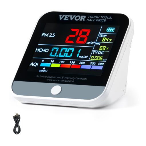 VEVOR 8 in 1 Mini Air Quality Monitor with PM102510