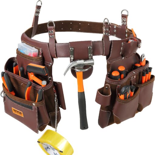 VEVOR Adjustable Tool Belt with 22 Pockets