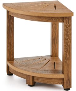 VEVOR Corner Shower Bench with Storage Shelf
