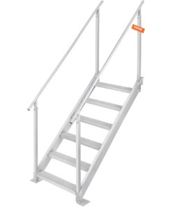 VEVOR Adjustable Aluminum Dock Ladder with Dual Handrails
