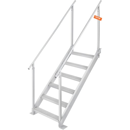 VEVOR Adjustable Aluminum Dock Ladder with Dual Handrails