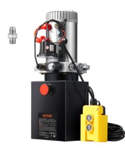 VEVOR 12V DC 1.6kW Single Acting Hydraulic Pump with 4 Quart (3.78 Liters) Tank