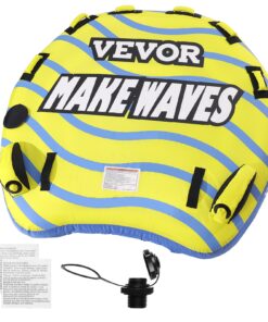 VEVOR 3-Person Inflatable Towable Tube with Fins
