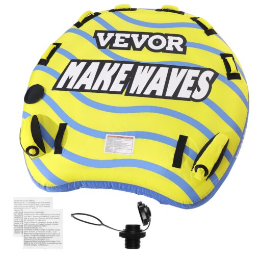 VEVOR 3 Person Inflatable Towable Tube with Fins