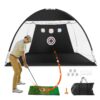 VEVOR 3x2m 10x7ft Multi Target Golf Practice Net with Turf Mat