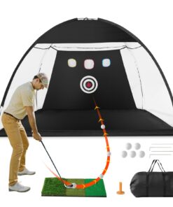 VEVOR 3x2m (10x7ft) Multi-Target Golf Practice Net with Turf Mat