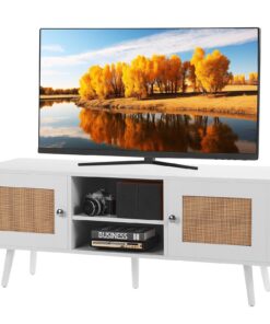 VEVOR Rattan TV Stand for 140 cm (55 in) TV