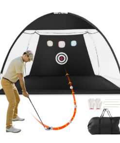 VEVOR 3x2.1m (10x7ft) Golf Practice Net with Targets and Carry Bag