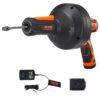 VEVOR 12V Cordless Electric Drain Cleaner with 76m 25ft Cable for 19 50mm 34 2 inch Pipes