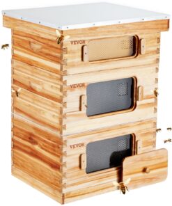 VEVOR 30 Frame Langstroth Beehive Kit with Beeswax-Coated Cedar Wood