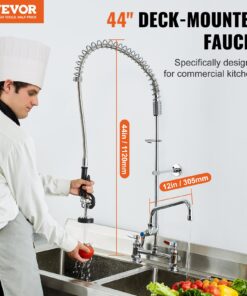 Brass with High-Pressure Sprayer for 3-Compartment Sinks