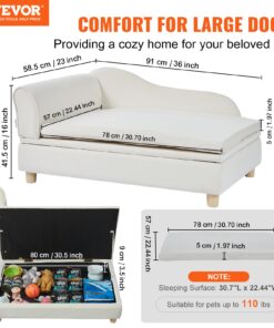 Soft Velvet Dog Couch for Large Dogs and Cats