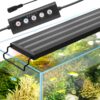 VEVOR 18W Full Spectrum 24 30 Inch LED Aquarium Light with Adjustable Brightness and Timer