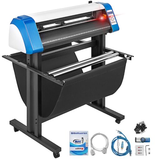 VEVOR 870 mm 34 Inch Semi Automatic Contour Vinyl Cutter Plotter with Manual Positioning and LED Display
