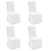 VEVOR 4 PCS White Stretch Spandex Chair Covers with Skirt