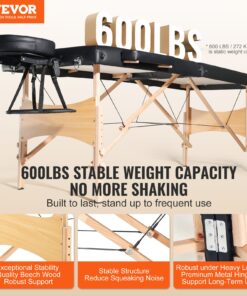 8-Level Height Adjustable Folding Salon Tattoo Bed with Headrest