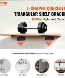 Durable Cast Iron Floating Shelf Supports