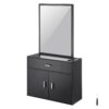 VEVOR Salon Storage Cabinet with Mirror  Wall Mounted Barber Station for Hair Stylists