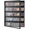 VEVOR Matte Black Wood Sports Card Display Case   35 Graded Cards