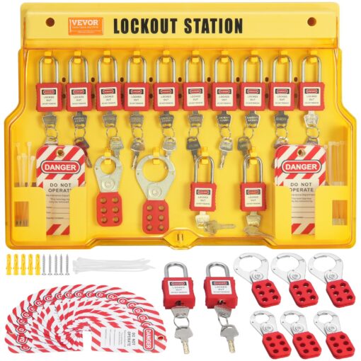 VEVOR 60 Piece Electrical Lockout Tagout Kit