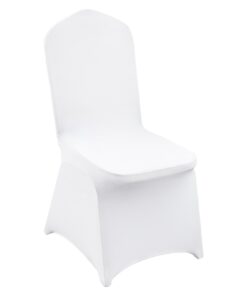 VEVOR 200PCS Universal White Stretch Spandex Folding Chair Covers - 95% Polyester & 5% Spandex