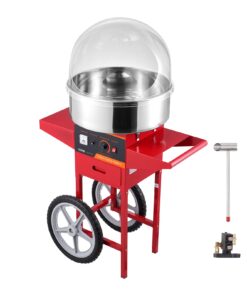 VEVOR 1000W Commercial Electric Cotton Candy Machine with Cart and Cover