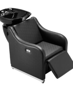 VEVOR Salon Shampoo Backwash Chair with Ceramic Basin and Electric Footrest - 81.3 cm (32 in) Raised Base