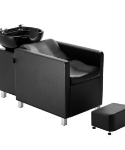 VEVOR High-Quality Shampoo Backwash Chair with Ceramic Basin and Wide Footrest for Salons & Spas