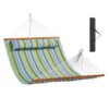 VEVOR Large Double Quilted Fabric Hammock with Hardwood Bars