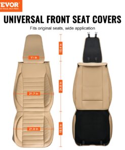 2pcs Faux Leather Front Seat Covers