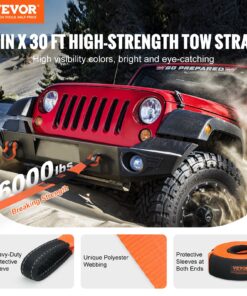 329 kg) with D-Ring Shackles and Storage Bag for Off-Road and Emergency Use