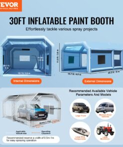 Portable Spray Booth for Large Vehicles and Machinery