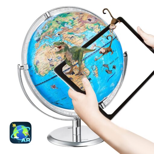 VEVOR 254 mm 10 in Interactive Educational Globe for Kids with AR App