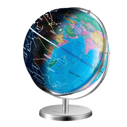 VEVOR 13in330mm Illuminated Educational World Globe with 88 Constellations and 720° Rotation