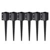 VEVOR 6 Pack Metal Fence Post Anchor Ground Spike Set