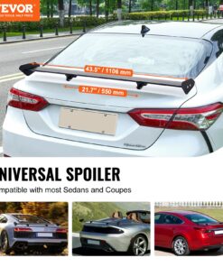 1100 mm (43.3 inch) Adjustable Aluminum Rear Spoiler for Sedans and Coupes