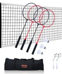 VEVOR Portable Outdoor Badminton Set with 6.1m (20ft) Net