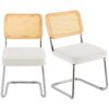 VEVOR Set of 2 Mid Century Modern Rattan Dining Chairs