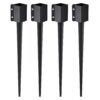 VEVOR Metal Fence Post Anchor Ground Spike 4 Pack