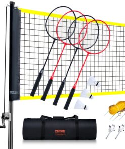 VEVOR Complete Outdoor Badminton Set with 6m (20ft) Net