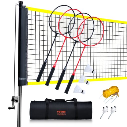 VEVOR Complete Outdoor Badminton Set with 6m 20ft Net