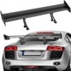 VEVOR Universal Rear Spoiler GT Style   Adjustable Dual Layer Aluminum Alloy Trunk Wing for Sedans  Coupes