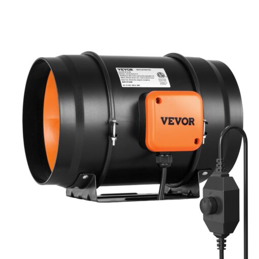 VEVOR 8 Inch 2032mm Inline Duct Fan HVAC Exhaust Blower Kit with Variable Speed Control