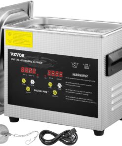 VEVOR 3L Digital Ultrasonic Cleaner with Heater and Timer for Jewelry and Eyeglasses - 40kHz