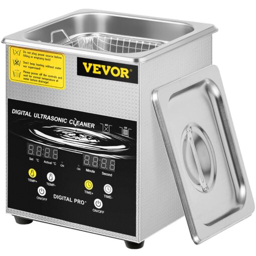 VEVOR 2L 053 Gallon Ultrasonic Cleaner with Timer and Heating for Jewelry