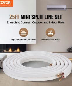 1/4” High-Pressure and 1/2” Low-Pressure Tubing with Insulation and Accessories