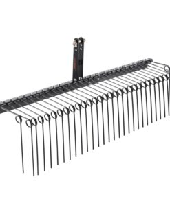 VEVOR Tow Behind Landscape Rake with 32 Steel Tines - 183 cm (72 in) Lawn Dethatcher Compatible with Category 1 Tractors