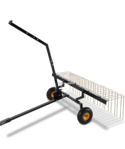 VEVOR Tow Behind Lawn Dethatcher Rake with 60'' (152 cm) Working Width for ATV or Mower